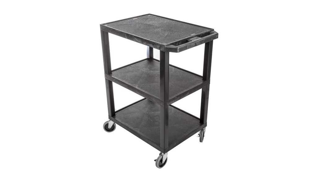Vagn med 3 hyllor, 670x460x860mm, 150kg